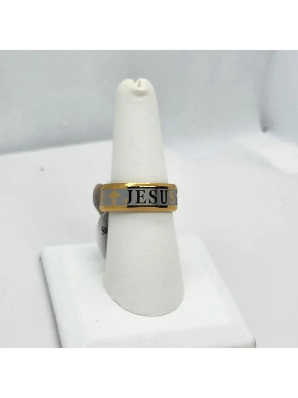 Brand New Stainless Steel Jesus Cross Ring